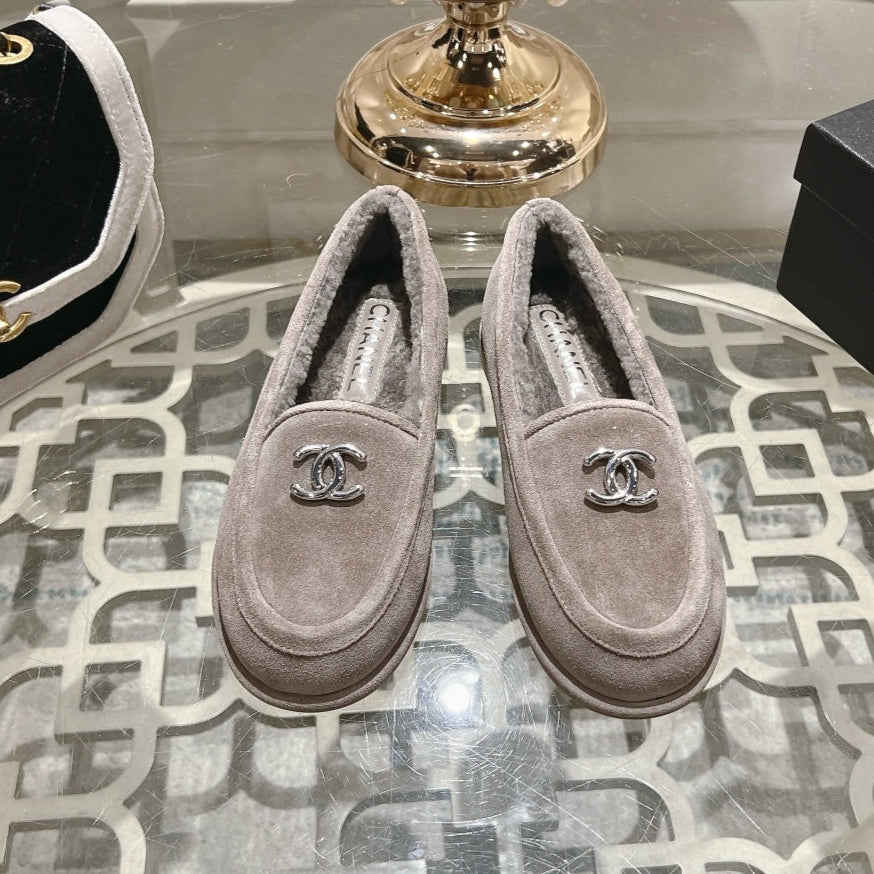 zCHANE.L 25A Loafer Grey Sherpa Suede