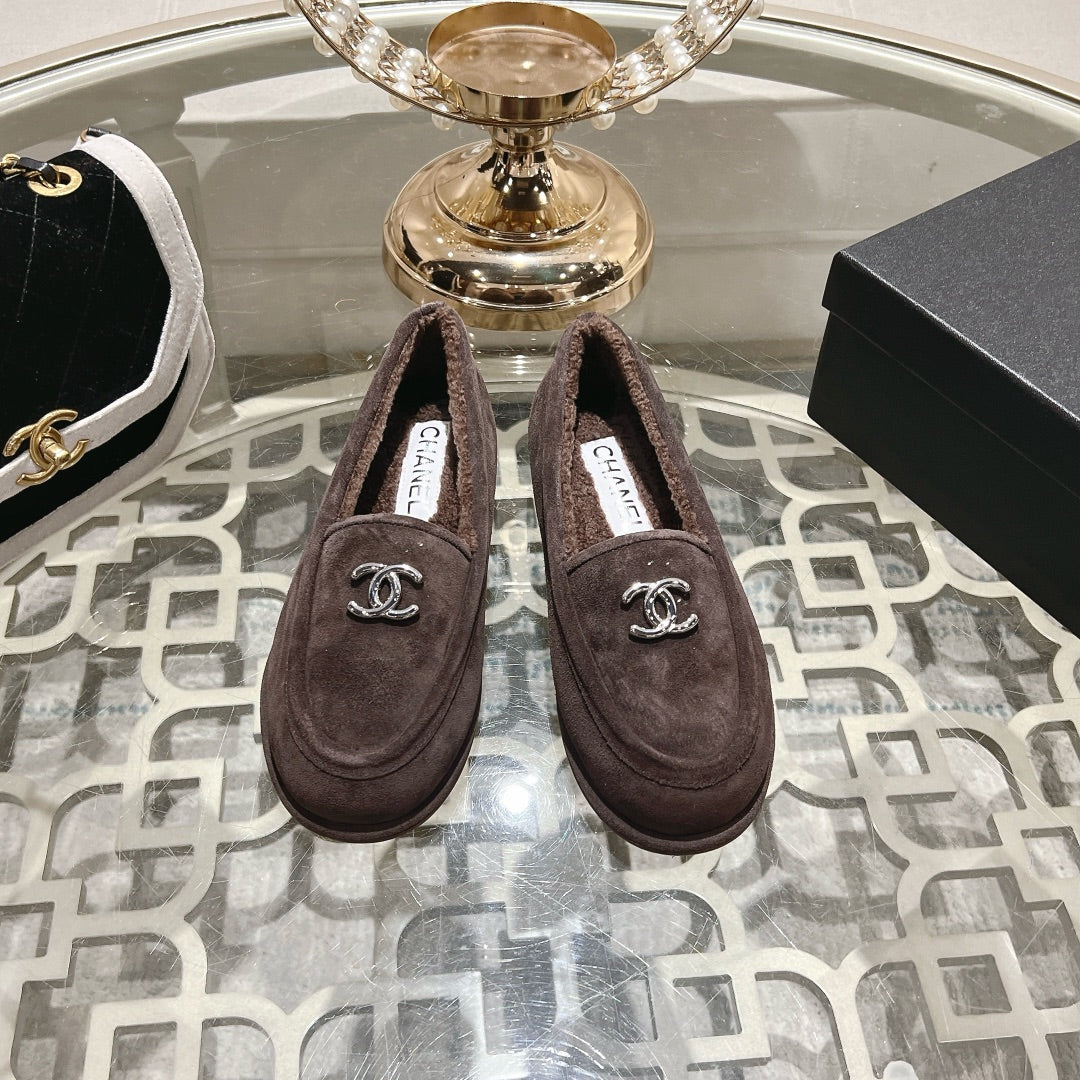 zCHANE.L 25A Loafer Chocolate Sherpa Suede
