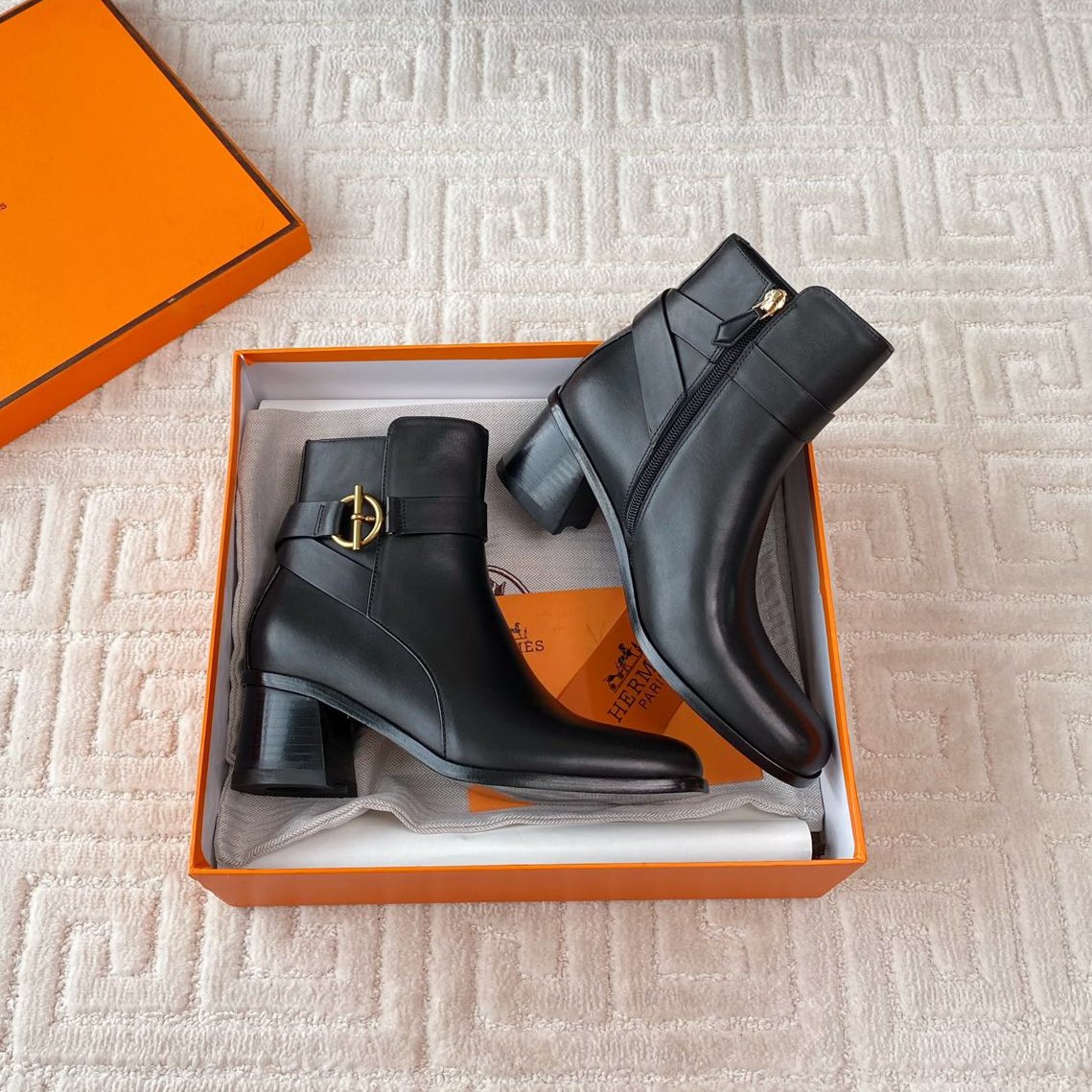 zCHANE.L Jill 60 Ankle Boot Black Calfskin