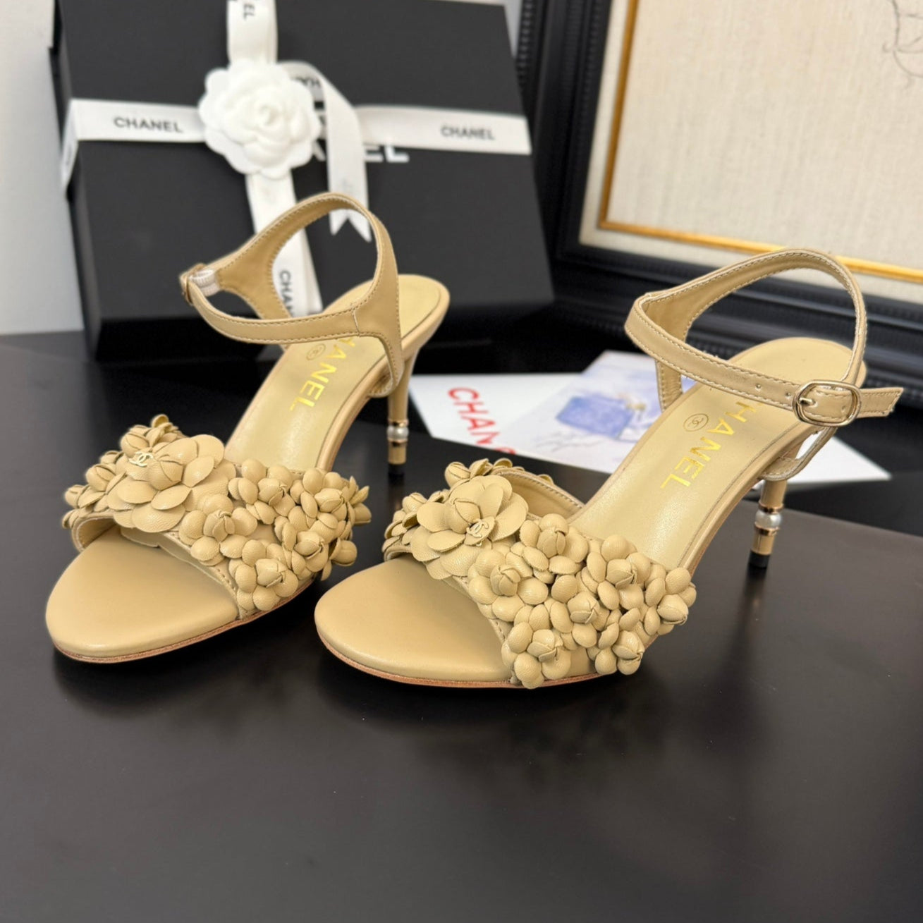 zCHANE.L Cc 25 Slingback Beige Lambskin 233400
