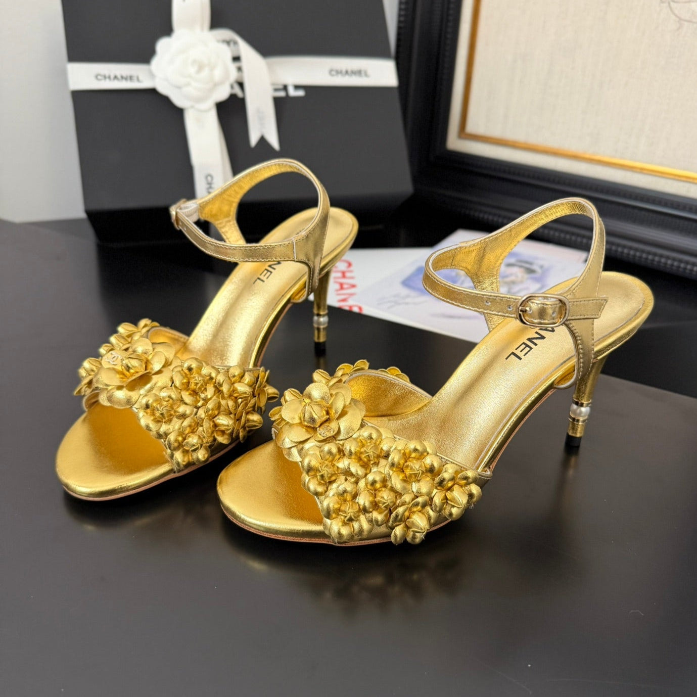 zCHANE.L Cc 25 Slingback Gold Lambskin 233402