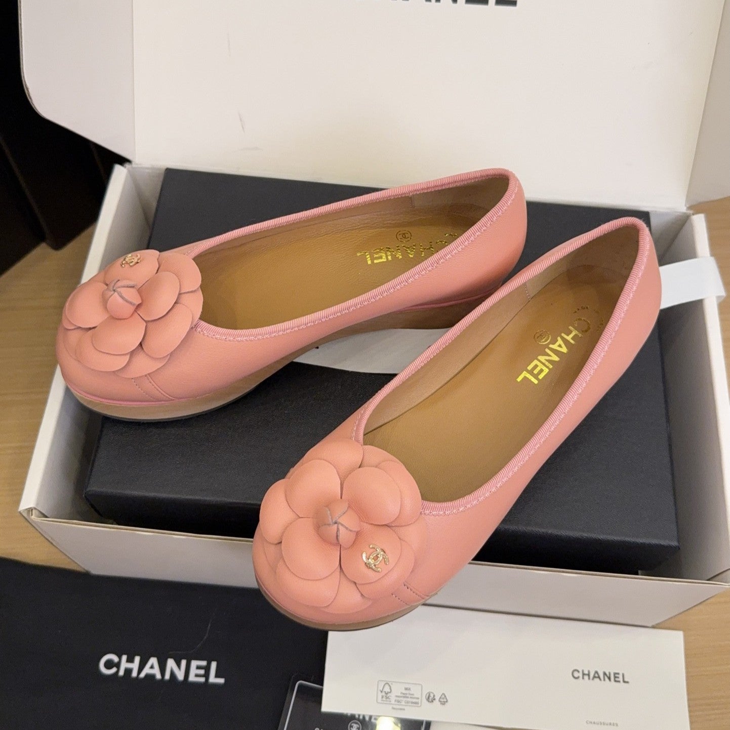 zCHANE.L 25 Camellia Ballet Flats 30Mm Pink Sheepskin 277721