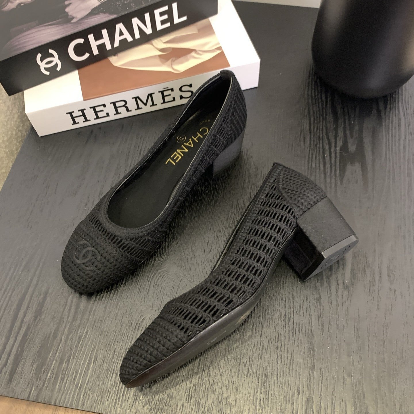 zCHANE.L 25 Ballet Flat 50Mm Black Raffia 288821