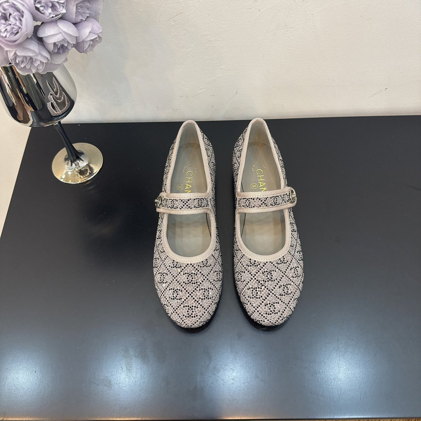 zCHANE.L 25 Ballet Flats Grey Calfskin 331660