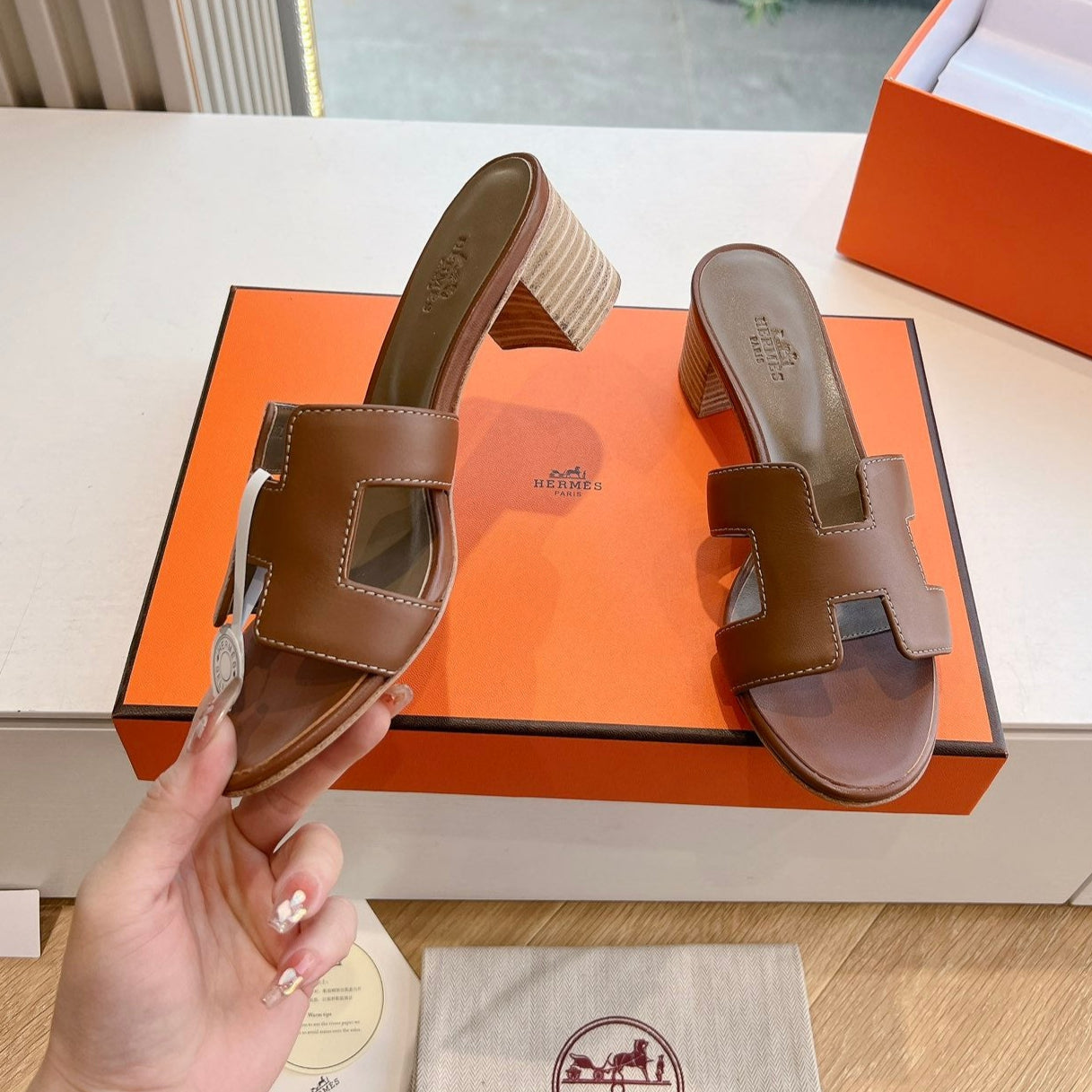 zHERME.S 25C Oasis Sandal Caramel Brown Leather 202841