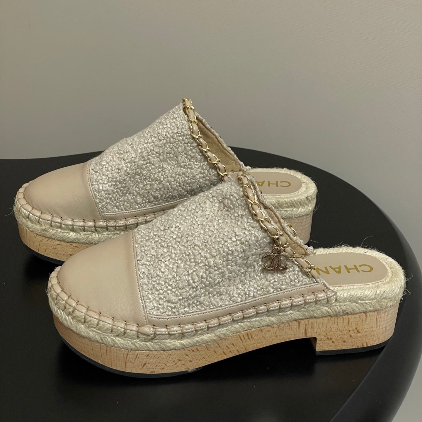 zCHANE.L 25 Platform Mules Begei Sheepskin 356396