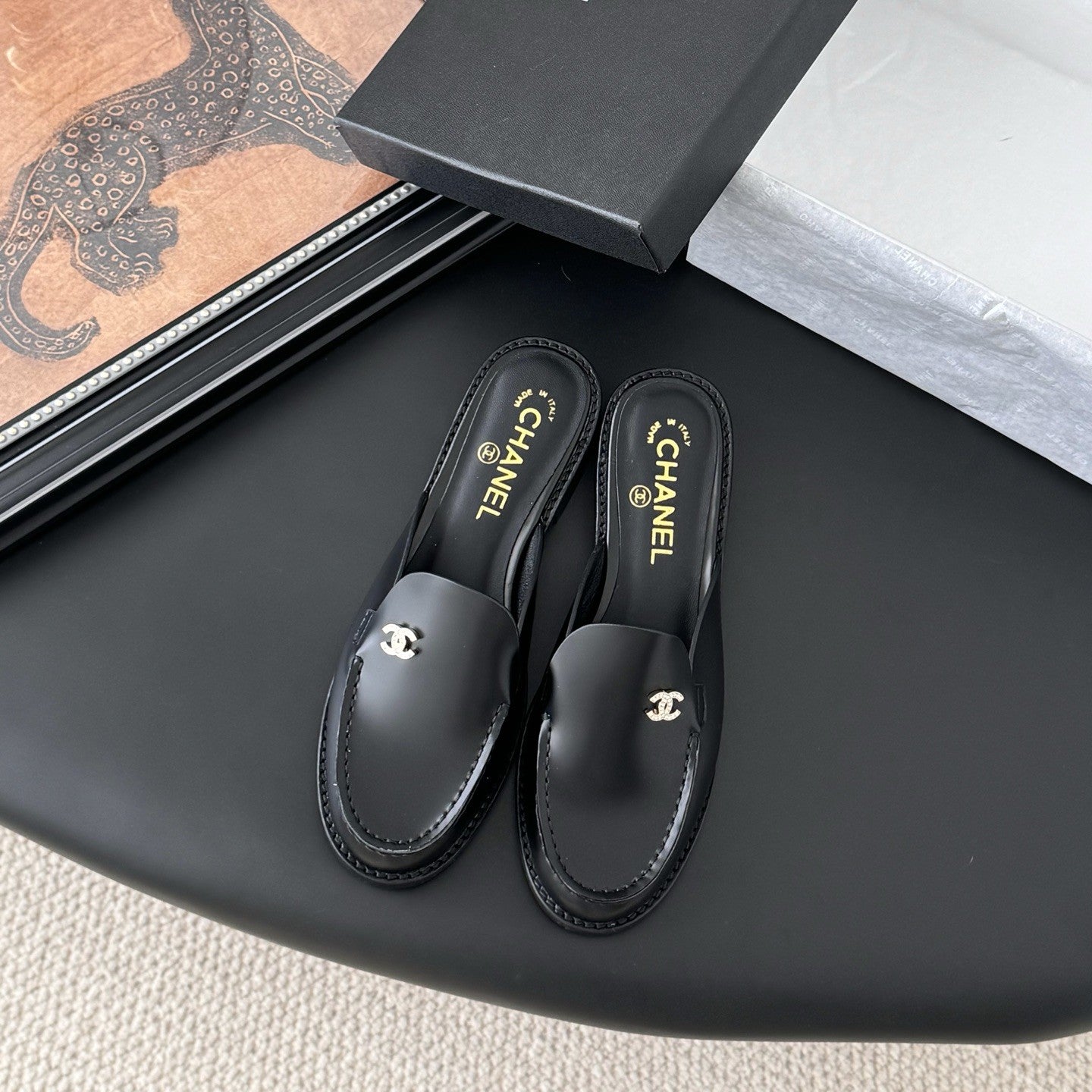 zCHANE.L 25C Mule Black Calfskin 280561
