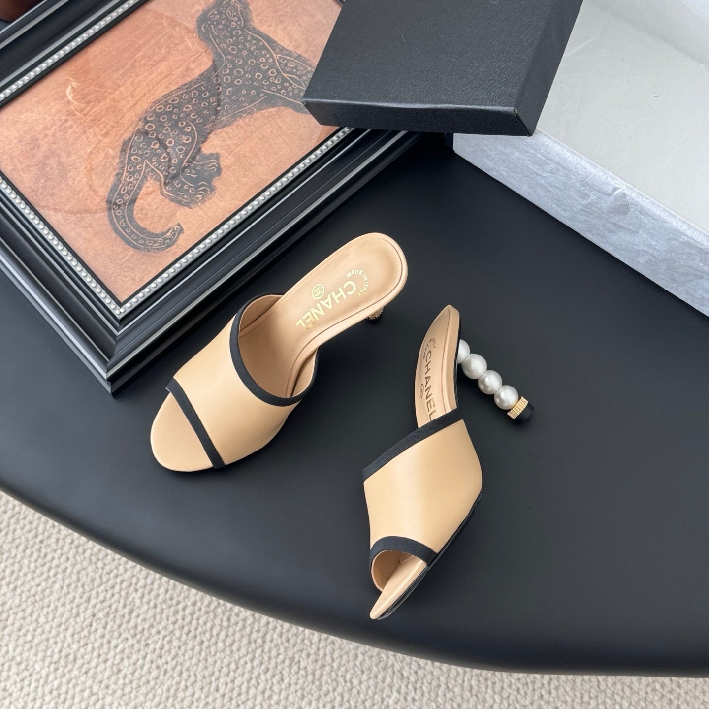 zCHANE.L 25 Mules Beige Sheepskin Leather 305261