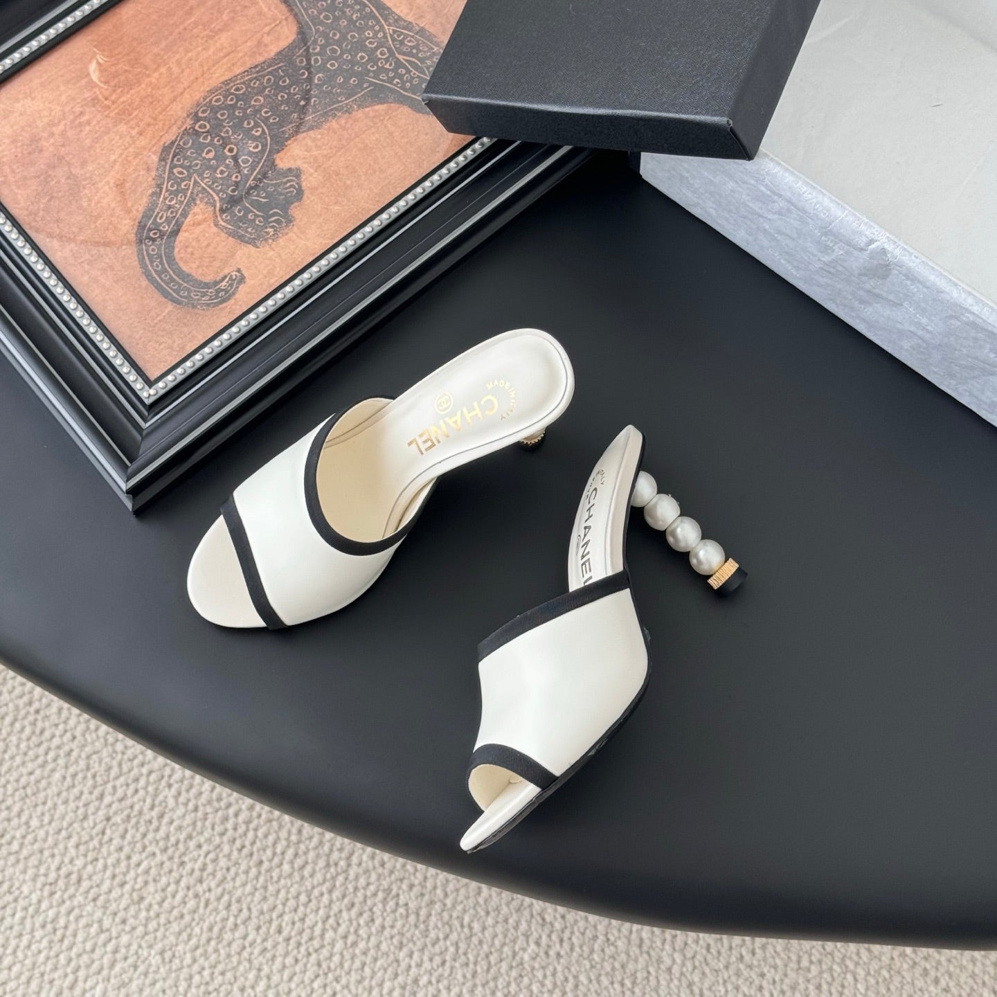 zCHANE.L 25 Mules White Sheepskin Leather 305262