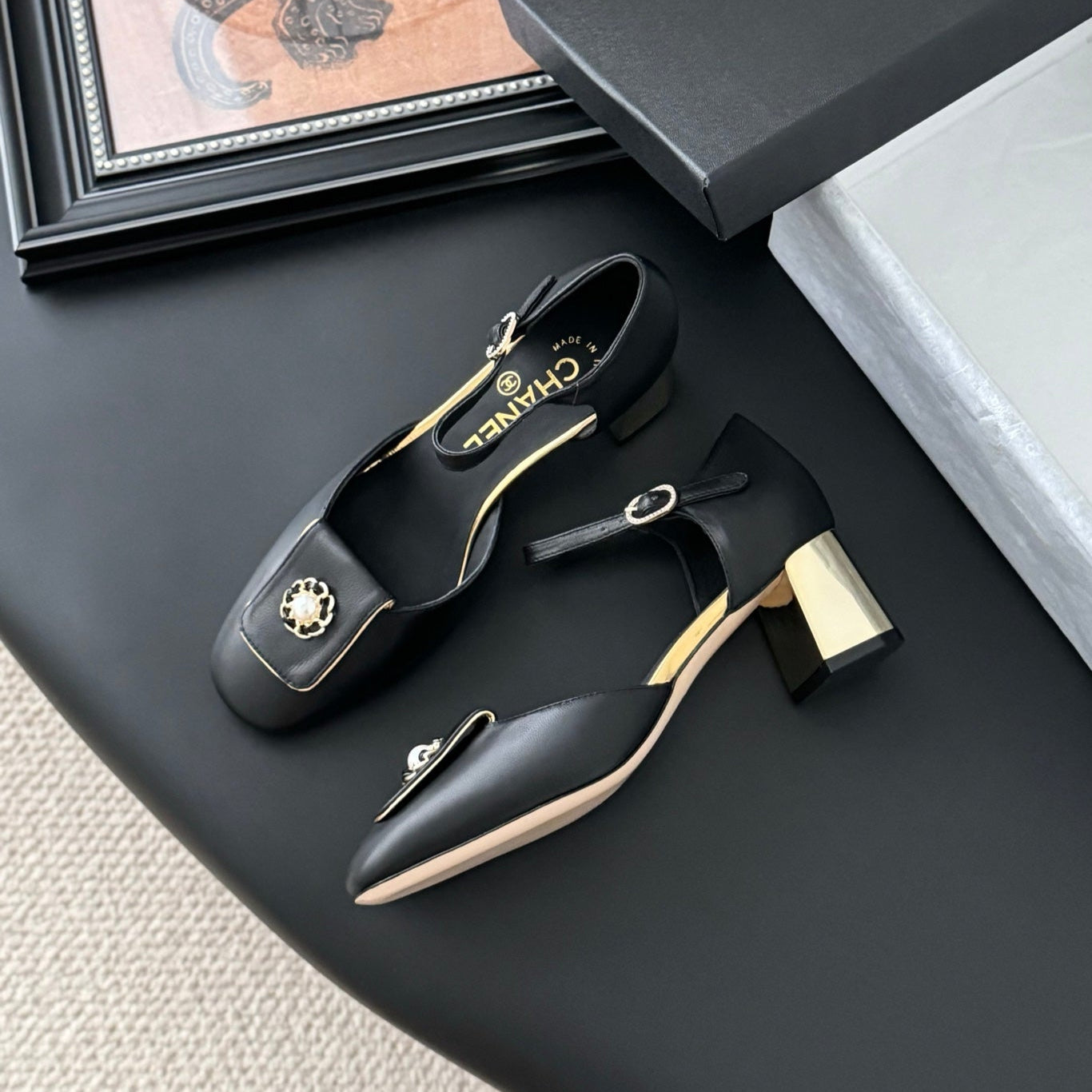 zCHANE.L Cc 25 Mary Jane Black Cowhide 305280