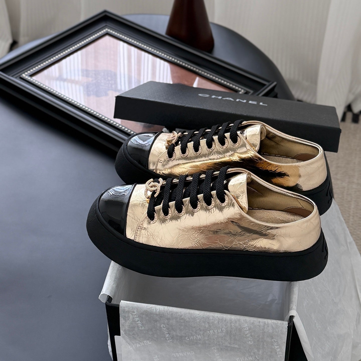 zCHANE.L 25 Loafers Pink Gold Sheepskin 375637