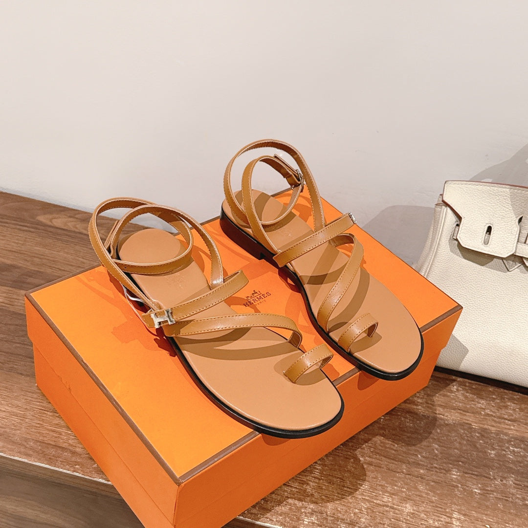 zHERME.S Harmonie Sandal Light Brown Swift Calfskin 256886