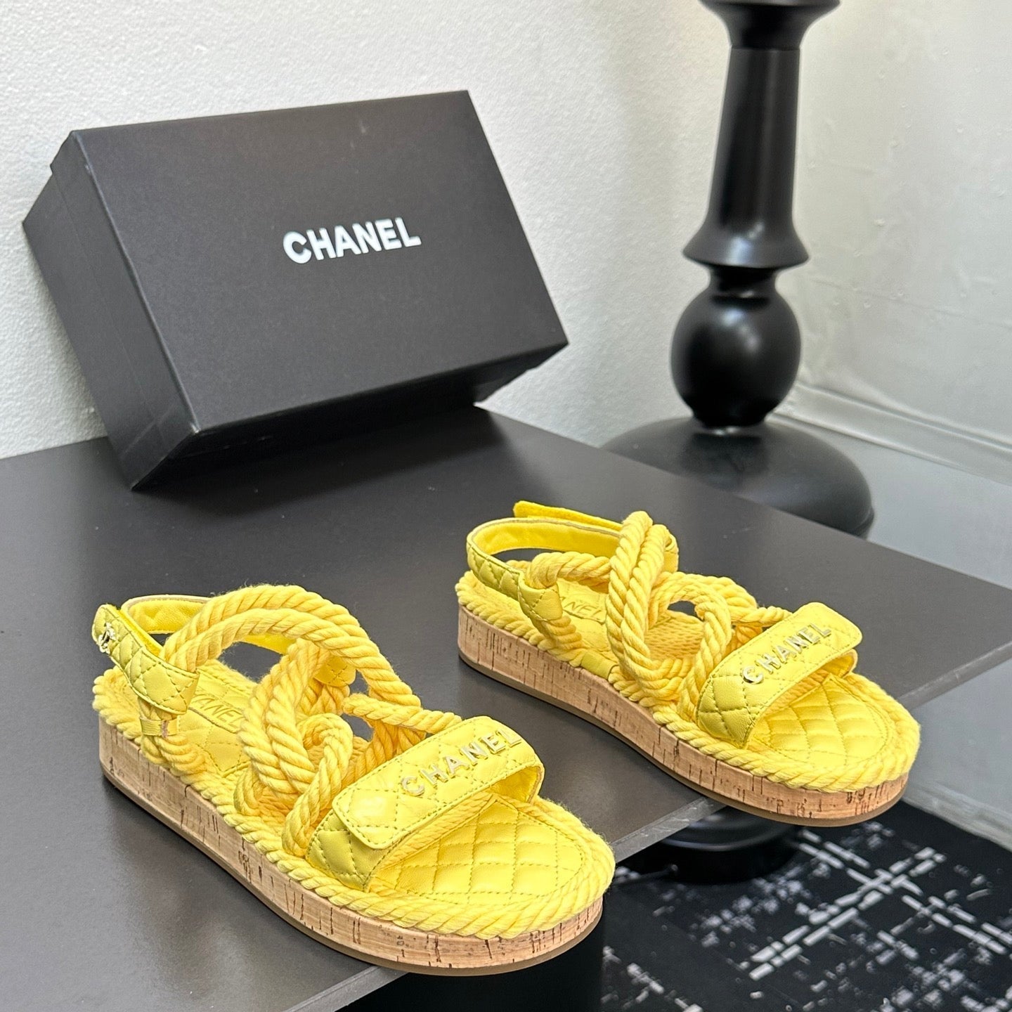 zCHANE.L Sandals Yellow Rope Lambskin 331279