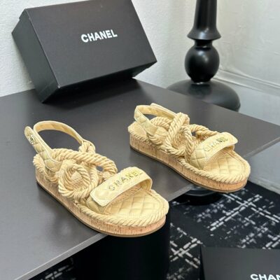 zCHANE.L Sandals Beige Rope Lambskin 331282
