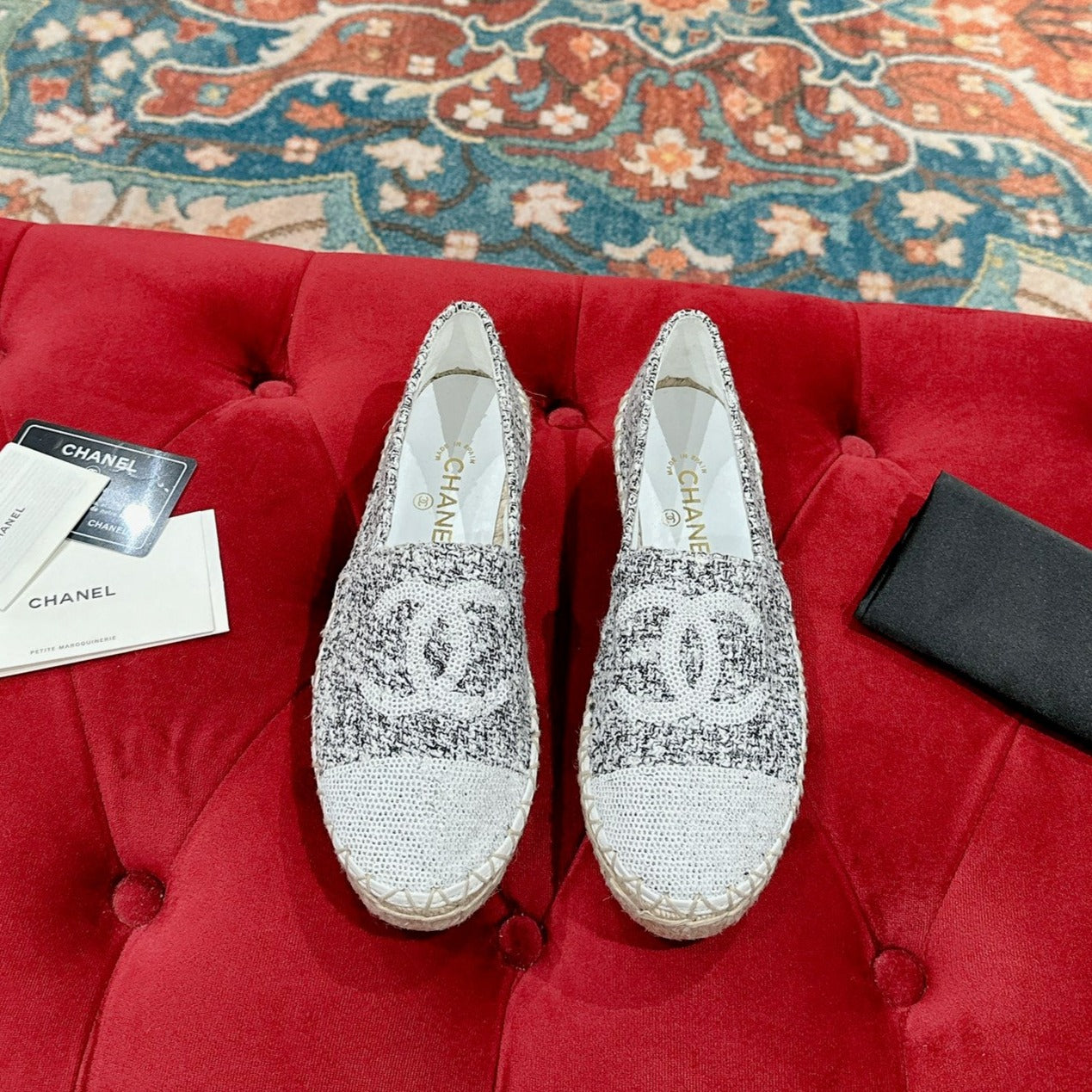 zCHANE.L Espadrilles Grey Fabric White Sequin
