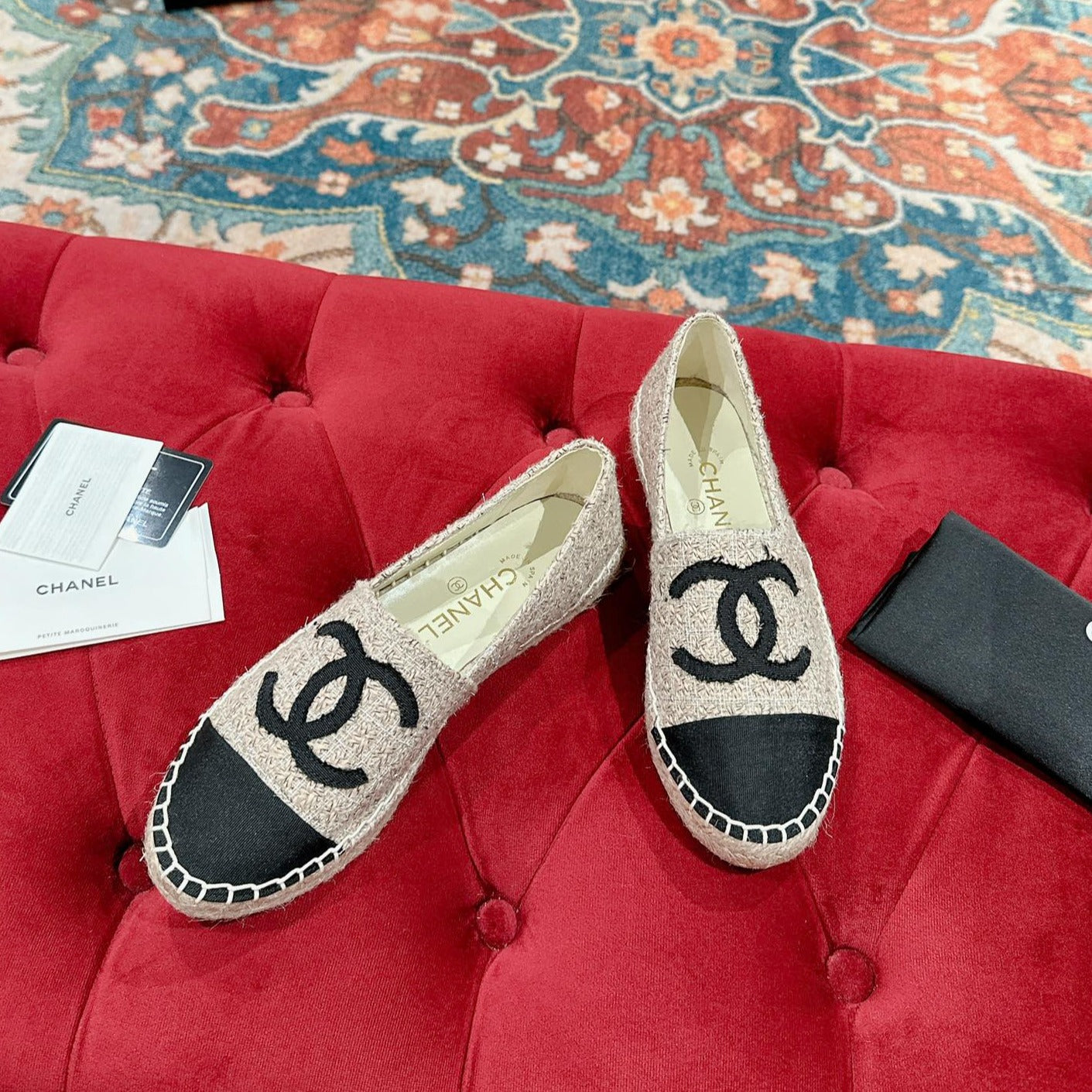 zCHANE.L Espadrilles Dark Beige Cotton Tweed