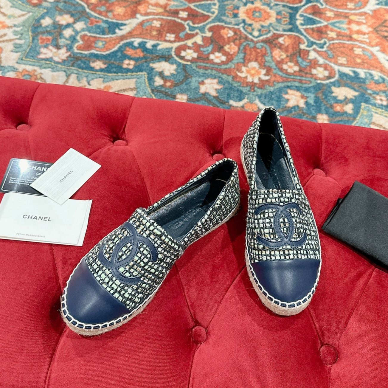 zCHANE.L Espadrilles Dark Blue Blended Fabric Calfskin