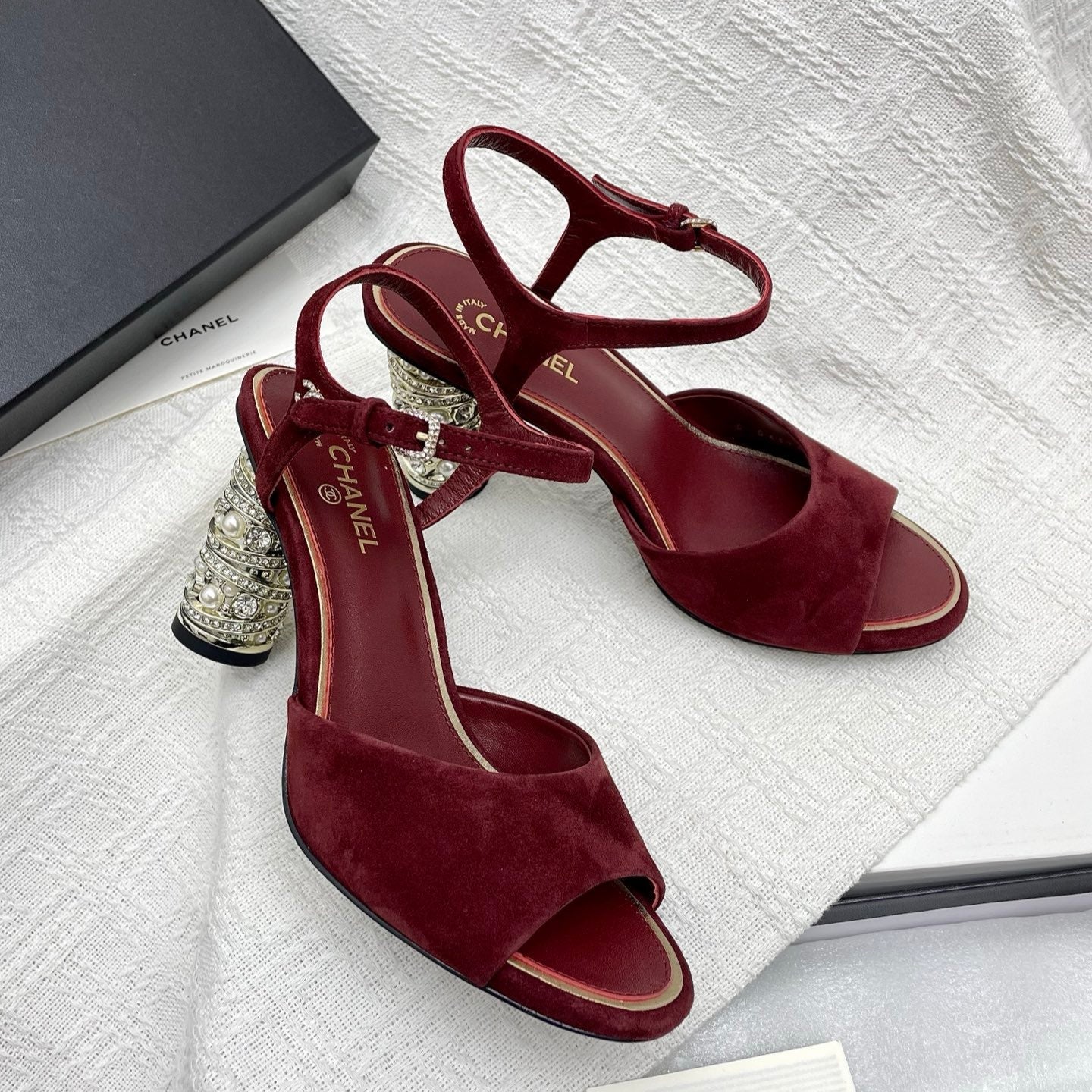 zCHANE.L Cc 25P Slingback Heel 8Cm Burgundy Suede