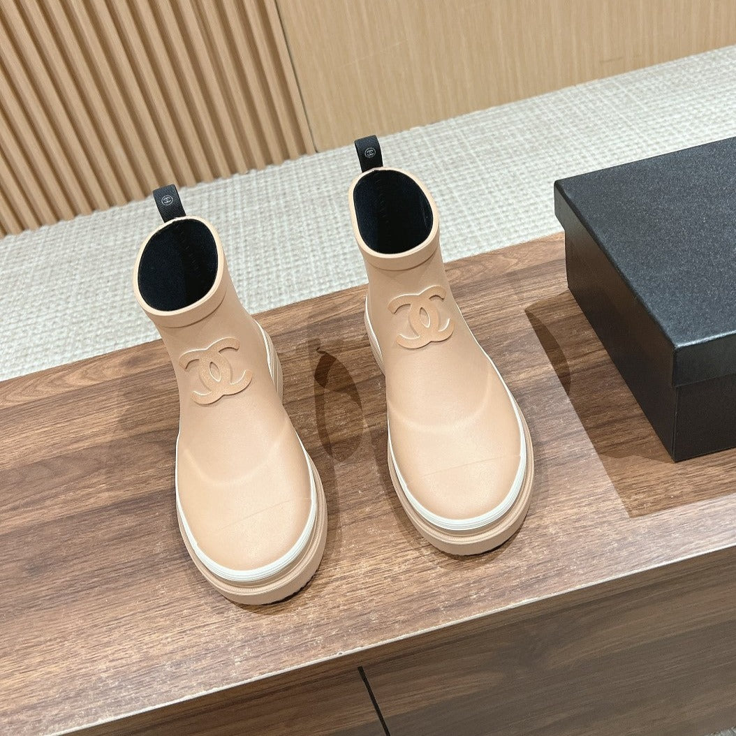 zCHANE.L Cc Rain Boots Beige Cream Tpu