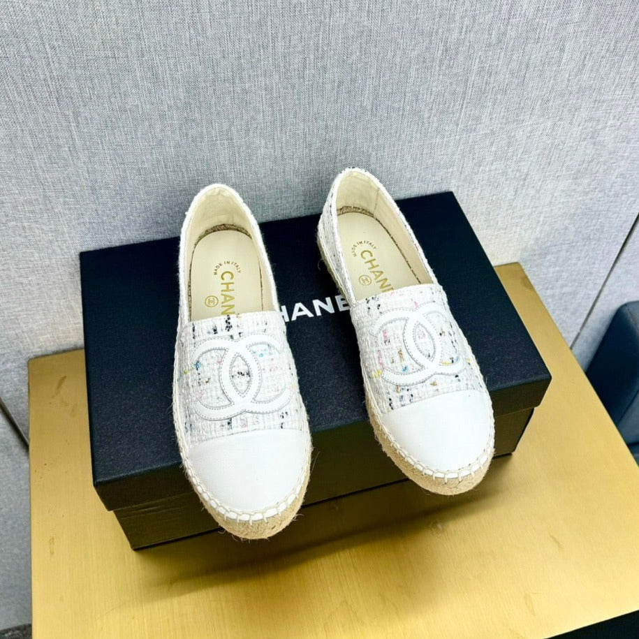 zCHANE.L Espadrilles White Fabric Calfskin