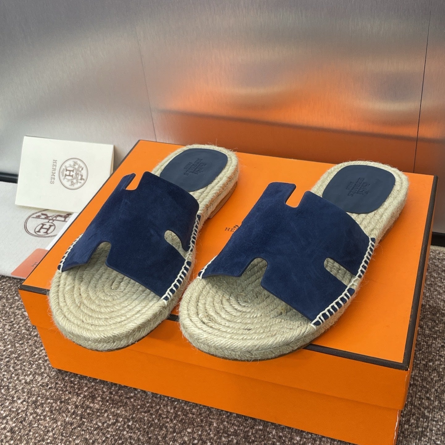 zHERME.S 25 Antigua Espadrilles Blue Suede