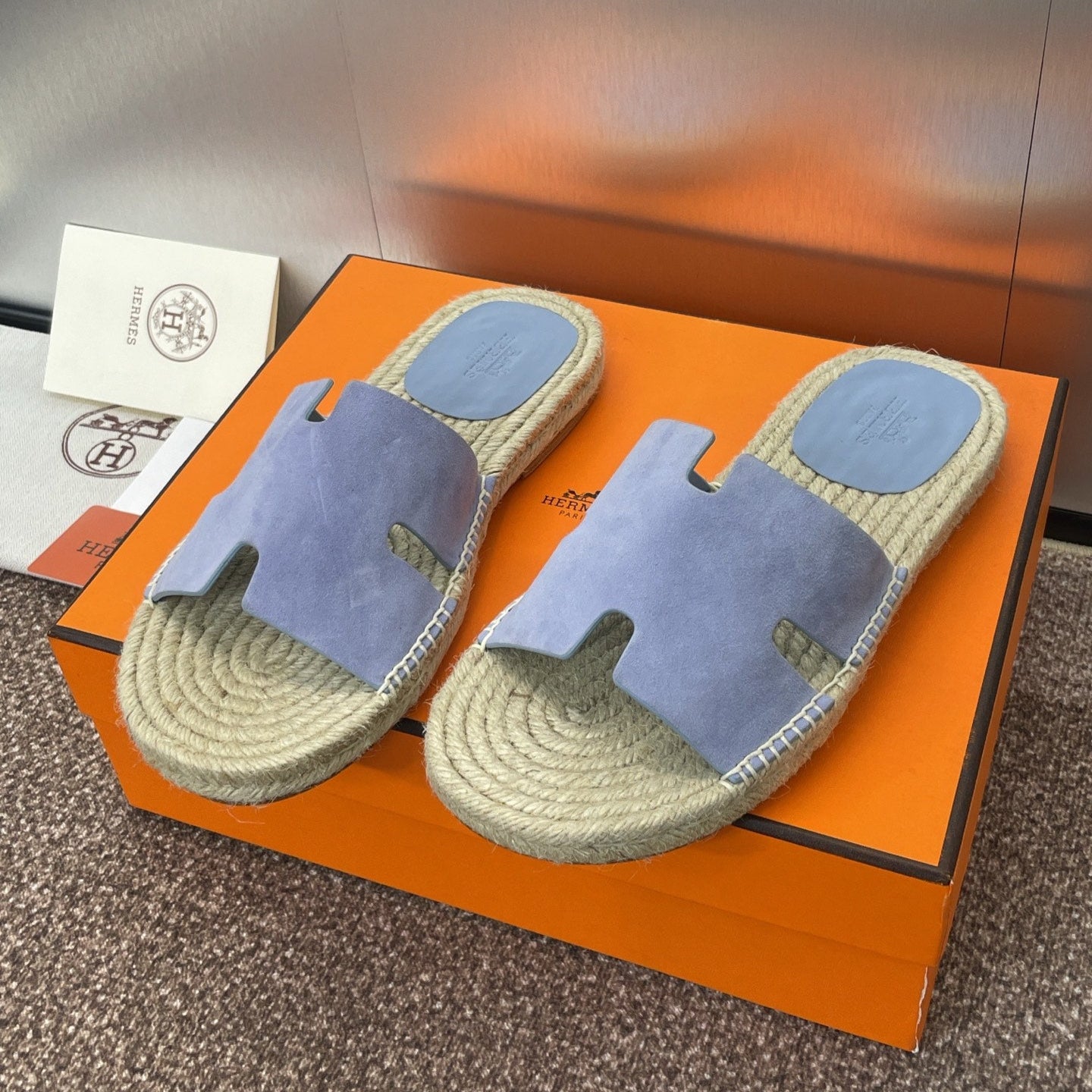 zHERME.S 25 Antigua Espadrilles Cloud Blue Suede