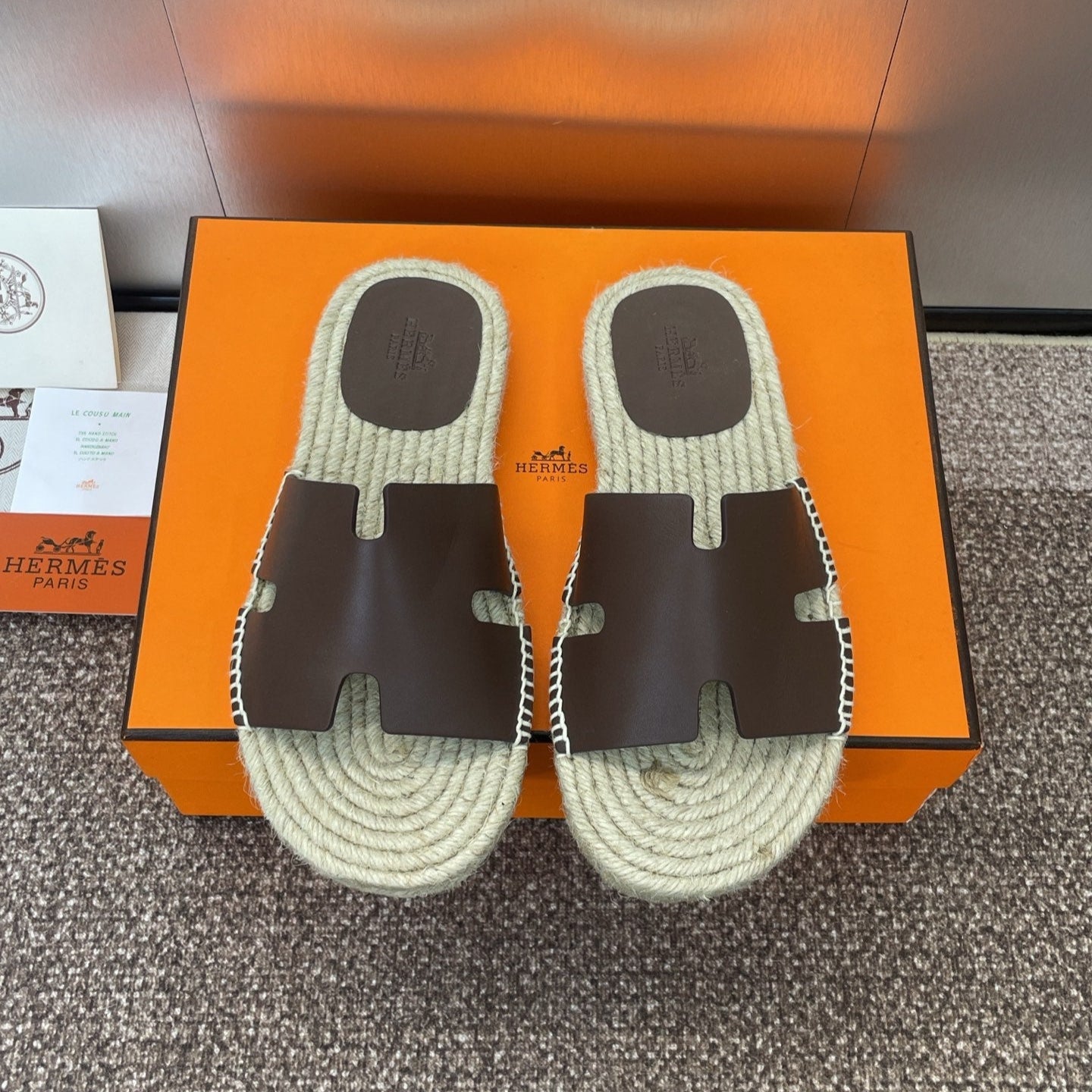 zHERME.S 25 Antigua Espadrilles Chocolate Calfskin