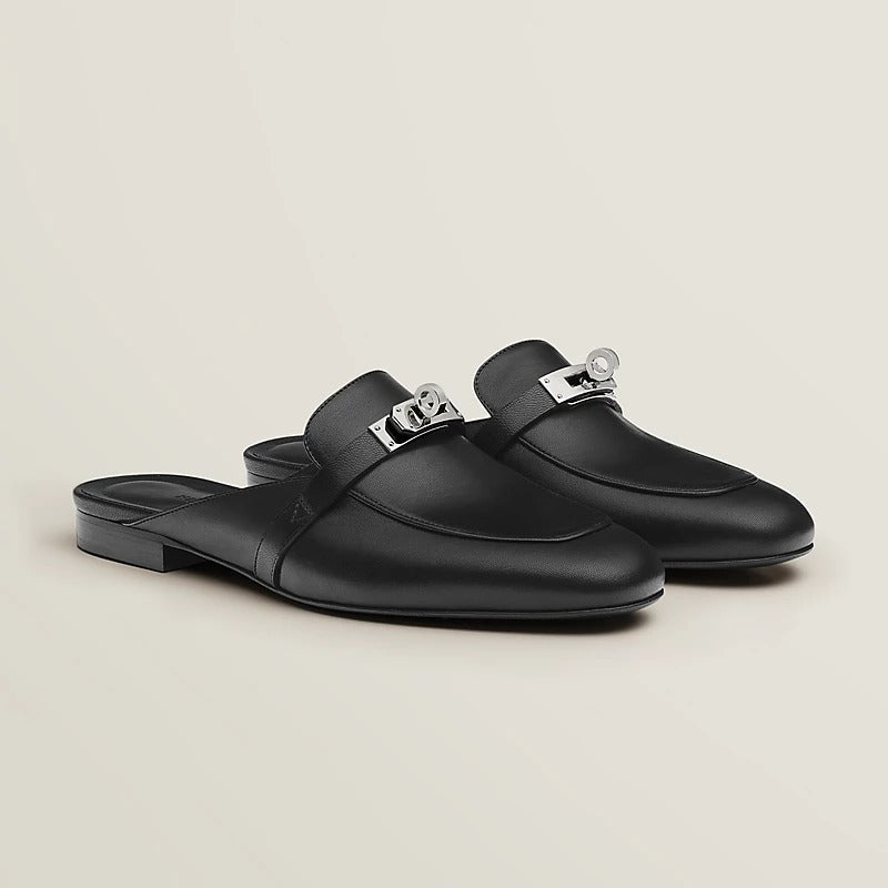zHERME.S 0Z Mule Noir Silver