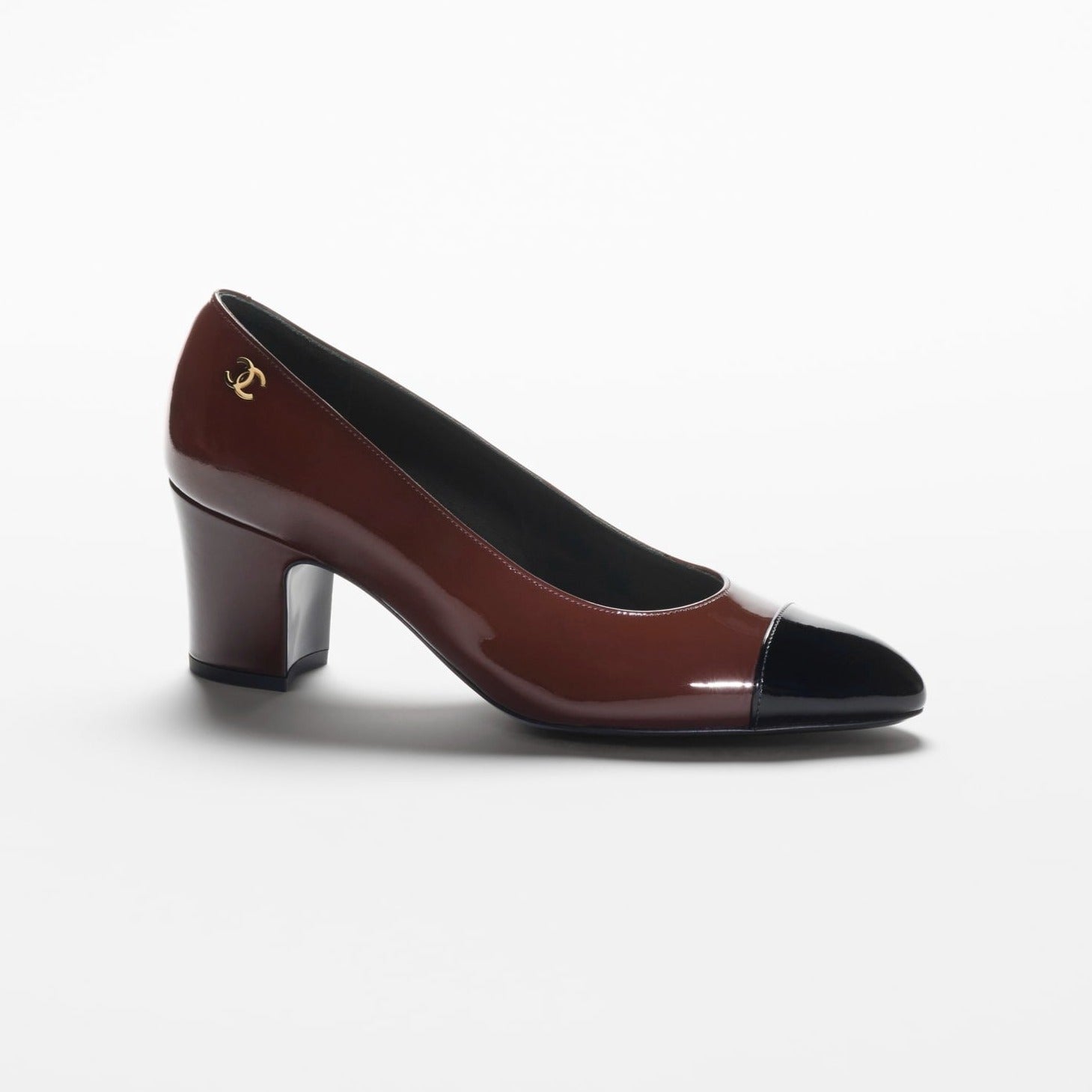 zCHANE.L Pumps Dark Brown Black Patent Calfskin