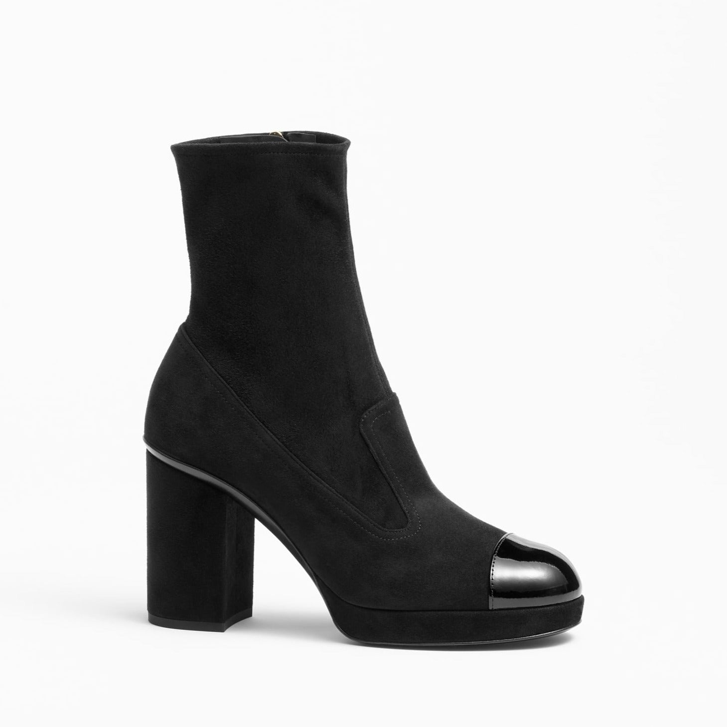 zCHANE.L Short Boots Black Suede Kidskin