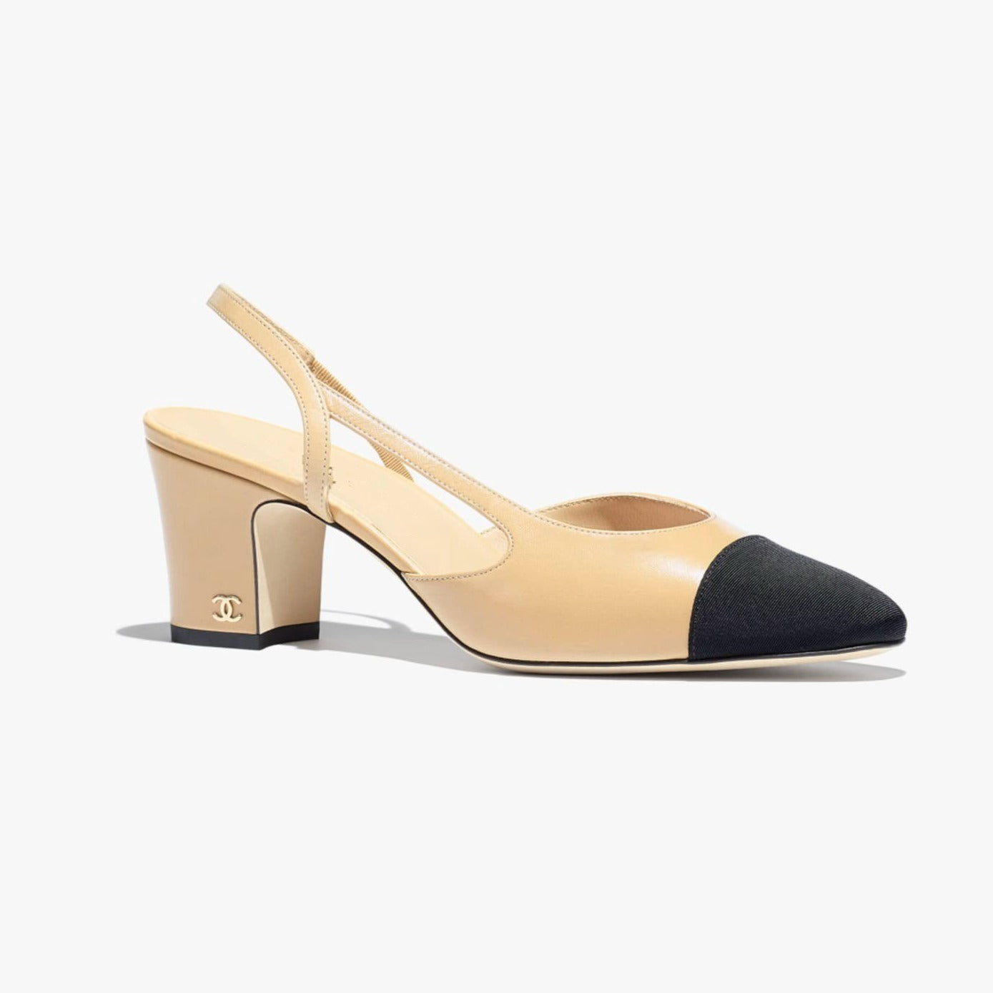 zCHANE.L Slingbacks Beige Black Goatskin